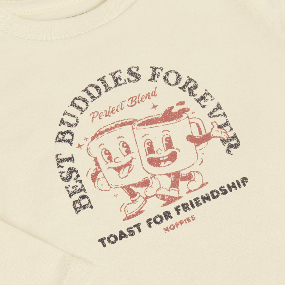 Noppies T-Shirt | Lange Mouw | Whitecap Gray | Best Buddies
