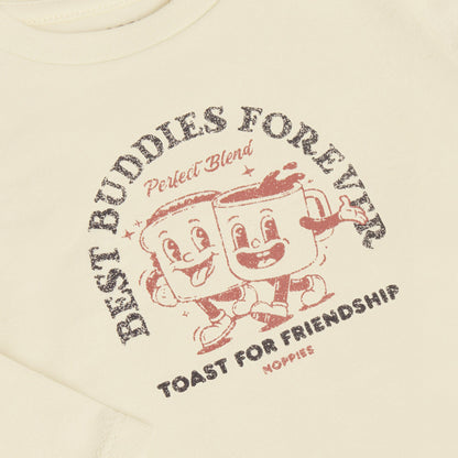 Noppies T-Shirt | Lange Mouw | Whitecap Gray | Best Buddies