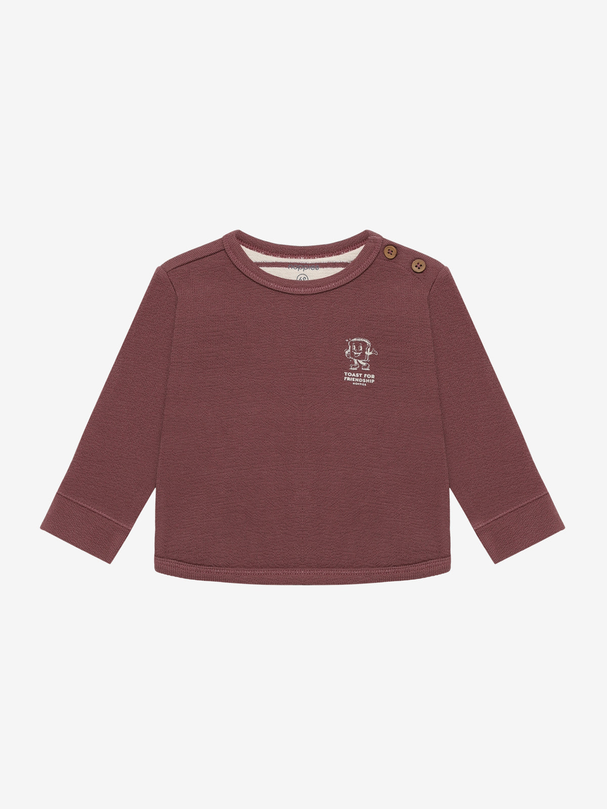 Noppies T-Shirt | Lange Mouw | Baked Cherry | Toast For Friendship