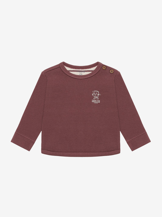 Noppies T-Shirt | Lange Mouw | Baked Cherry | Toast For Friendship