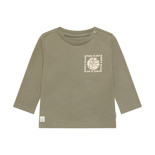 Noppies T-Shirt | Lange Mouw | Vetiver | Groen | Print