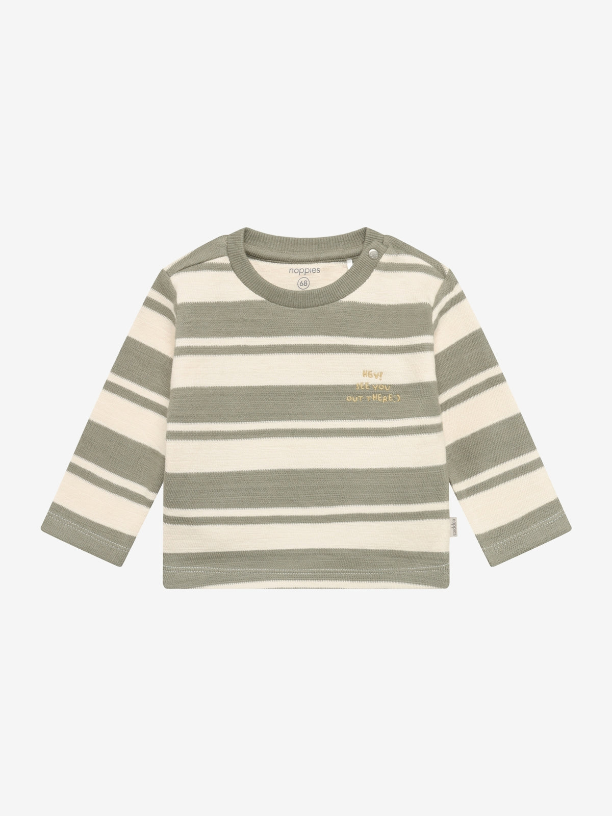 Noppies T-Shirt | Lange Mouw | Vetiver | Groen | Gestreept
