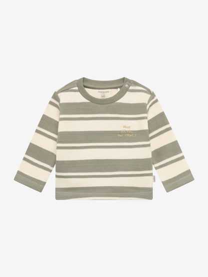 Noppies T-Shirt | Lange Mouw | Vetiver | Groen | Gestreept