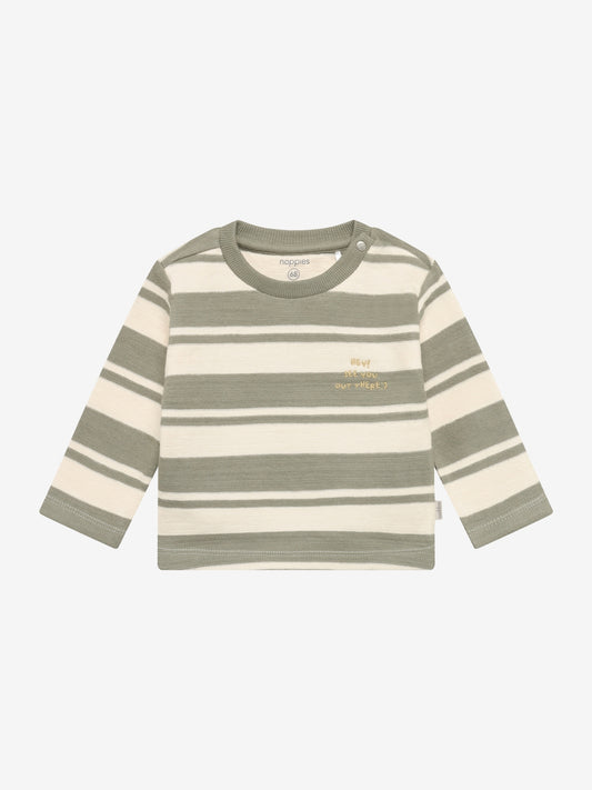 Noppies T-Shirt | Lange Mouw | Vetiver | Groen | Gestreept