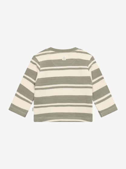 Noppies T-Shirt | Lange Mouw | Vetiver | Groen | Gestreept
