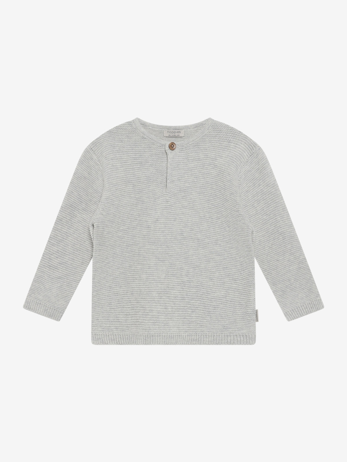 Noppies Sweater | Lange Mouw | Grey Melange | Licht Grijs | Gebreid