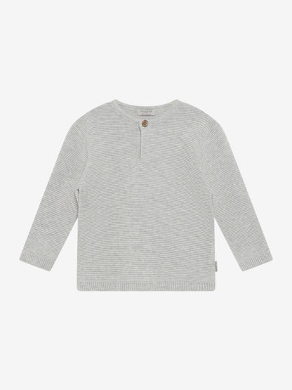 Noppies Sweater | Lange Mouw | Grey Melange | Licht Grijs | Gebreid
