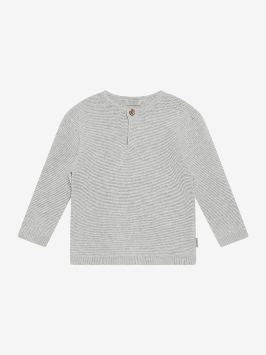 Noppies Sweater | Lange Mouw | Grey Melange | Licht Grijs | Gebreid