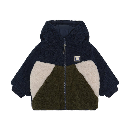 Noppies Jas | Reversible Jacket | Black Iris | Teddy | Outdoor