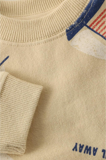Noppies Sweater | All Over Print | Egret