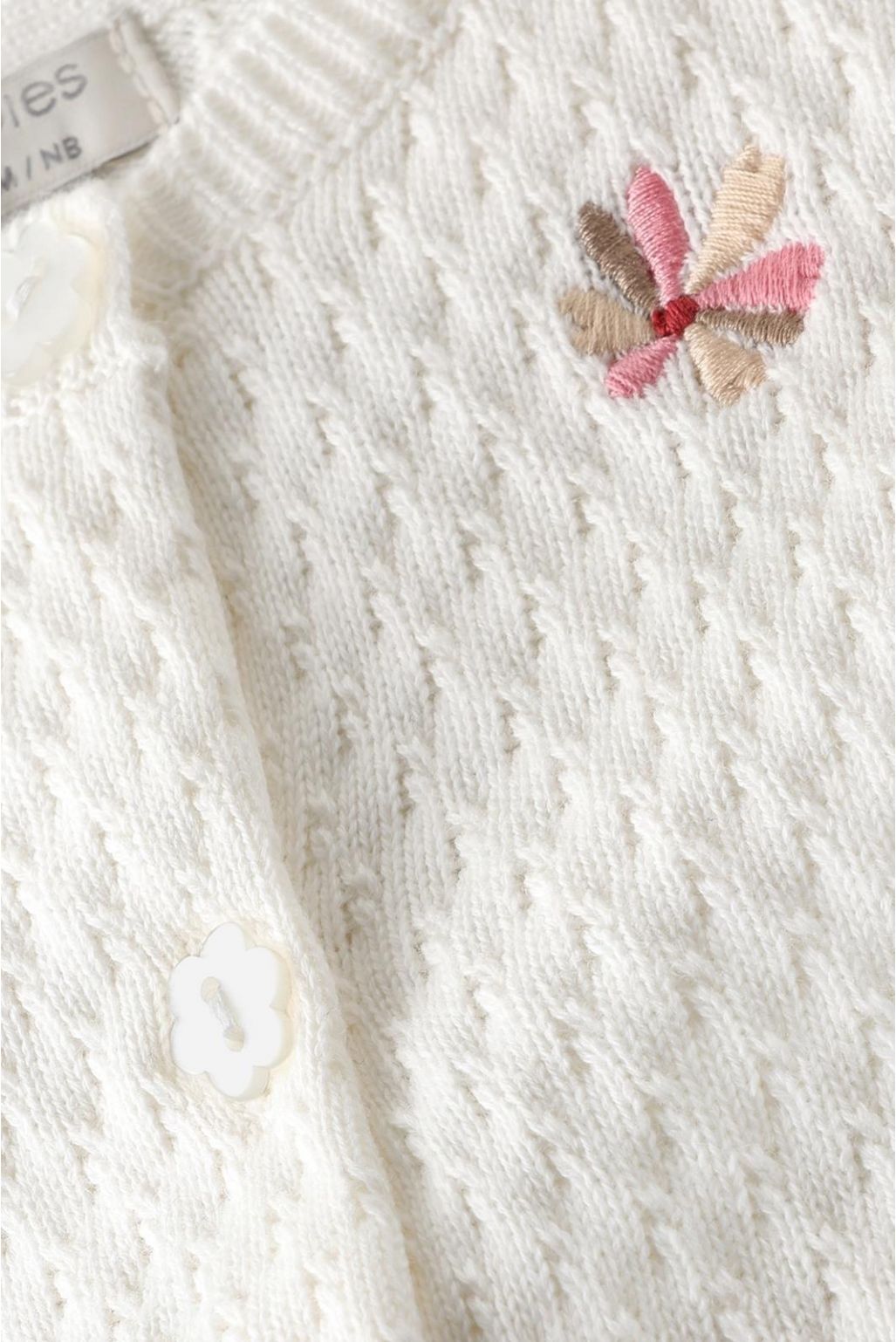 Noppies Vest | Egret | Lange mouw