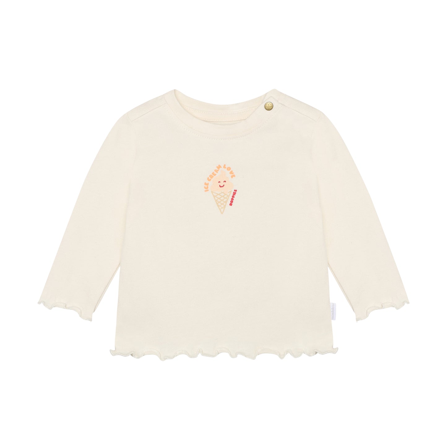 Noppies T-shirt | Egret | Lange mouw