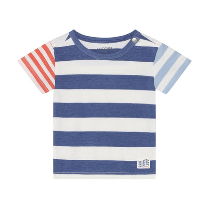 Noppies - T-shirt - Dusty Blue- Stripes  Korte mouw