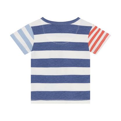 Noppies - T-shirt - Dusty Blue- Stripes  Korte mouw