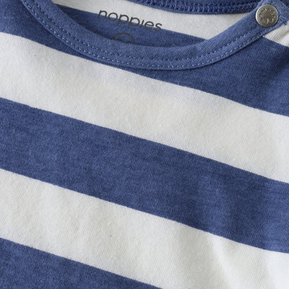 Noppies - T-shirt - Dusty Blue- Stripes  Korte mouw