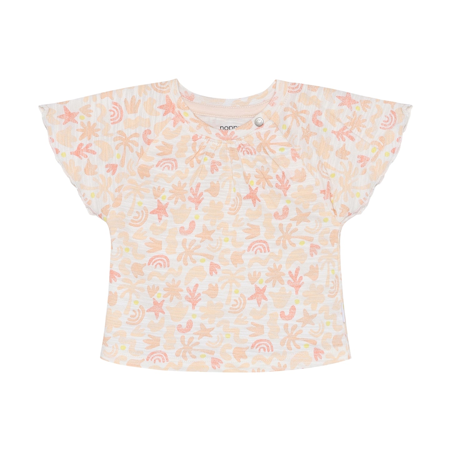 Noppies Top | Egret | White | Korte Mouw