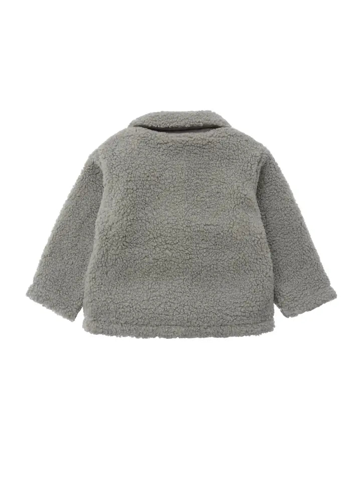Bouclé fleecejack | met Knopen | Groen