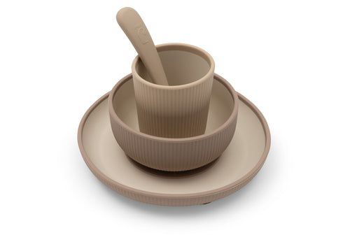 Jollein | Kinderserviesset 4-delig | Natural Shades  |  100% Silicone