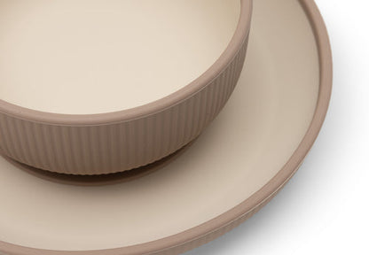 Jollein | Kinderserviesset 4-delig | Natural Shades  |  100% Silicone