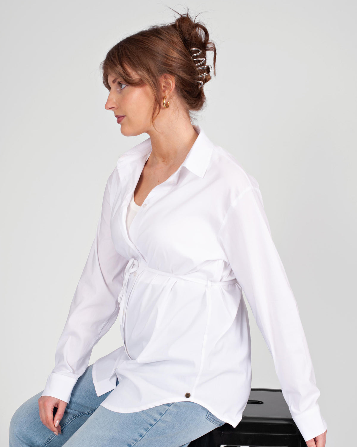 Love2Wait Blouse | Zwangerschaps Top | White