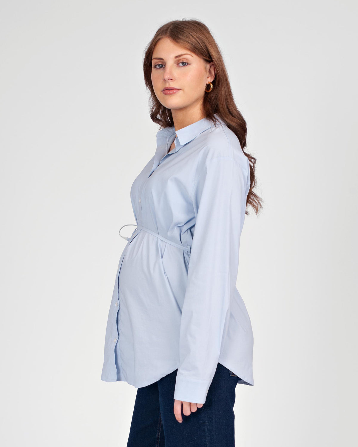 Love2Wait Blouse | Zwangerschaps Top | Light Blue
