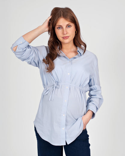 Love2Wait Blouse | Zwangerschaps Top | Light Blue