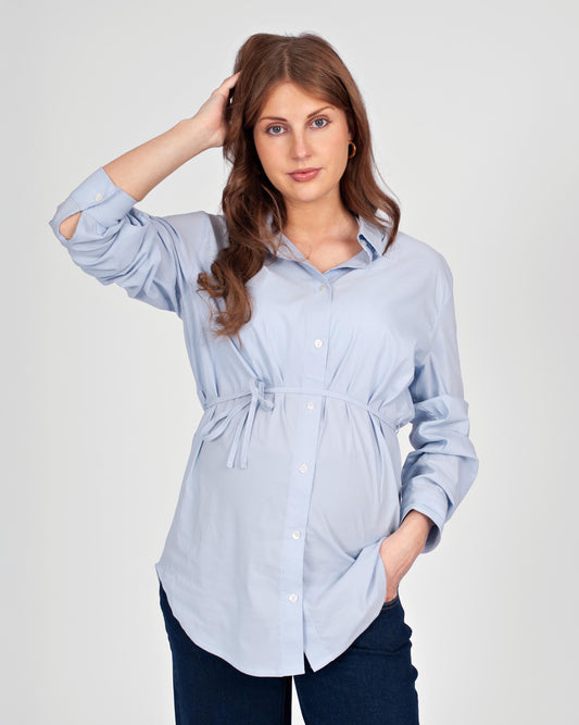 Love2Wait Blouse | Zwangerschaps Top | Light Blue