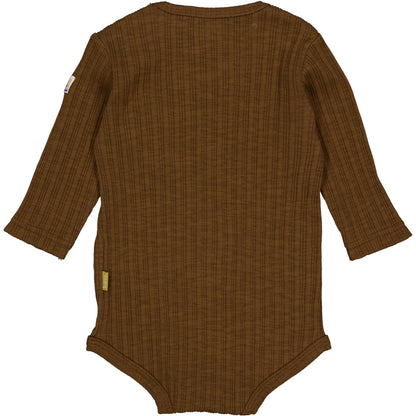 Bess Baby Romper | Bodysuit | Long Sleeve | Coffee Brown