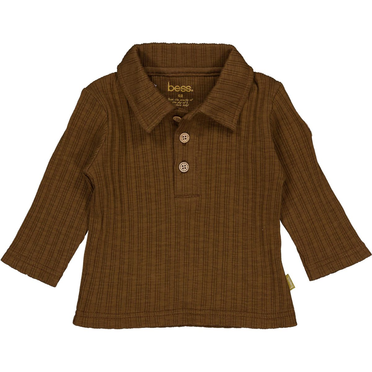Bess T-Shirt | Lange Mouw | Coffee Brown