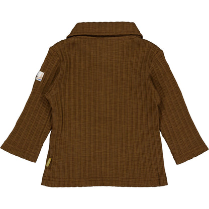 Bess T-Shirt | Lange Mouw | Coffee Brown