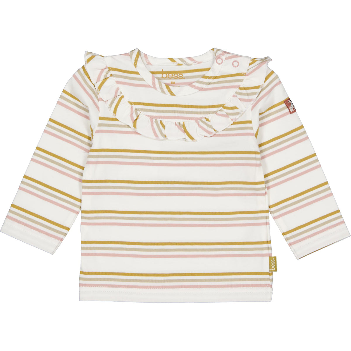 Bess T-Shirt | Lange Mouw | Pink Stripe