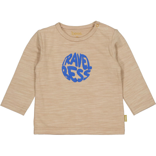 Bess T-Shirt | Lange Mouw | Dessert Sand