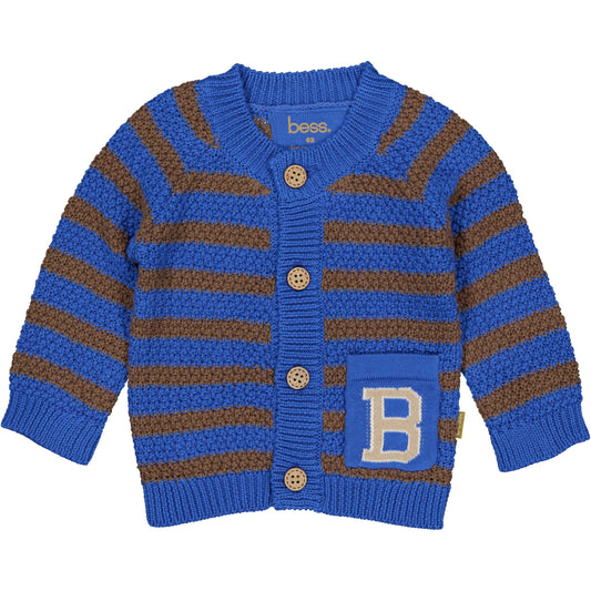 Bess Cardigan | Vest | Blue Stripe