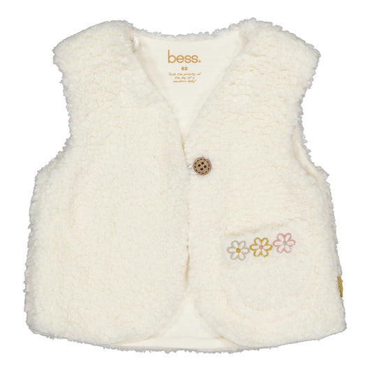 Bess Gilet | Teddystof | Vest | Off White