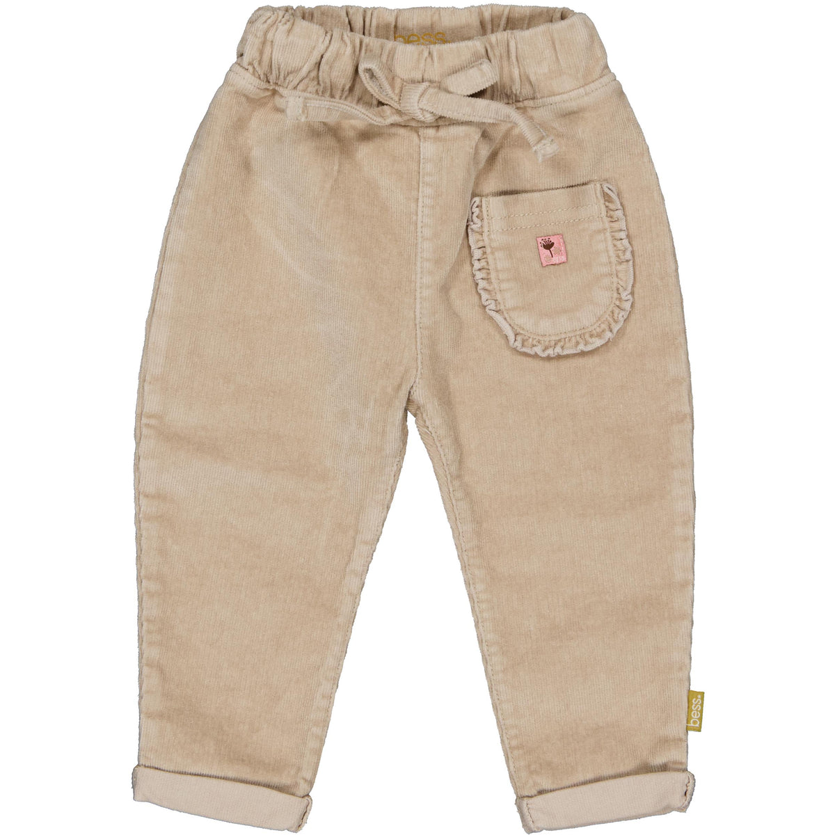 Bess Pants Met Strikje | Babybroekje | | Dessert Sand | Ribstof