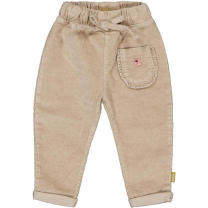 Bess Pants Met Strikje | Babybroekje | | Dessert Sand | Ribstof