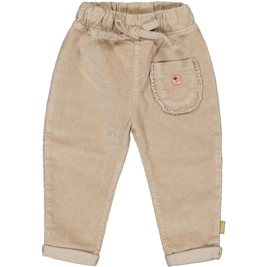 Bess Pants Met Strikje | Babybroekje | | Dessert Sand | Ribstof