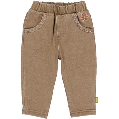 Bess Pants | Babybroekje | Coffee Brown | Flower