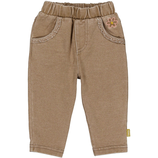 Bess Pants | Babybroekje | Coffee Brown | Flower