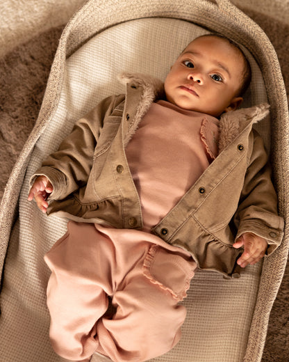 Bess Jas | Babyjasje | Coffee Brown | Flower