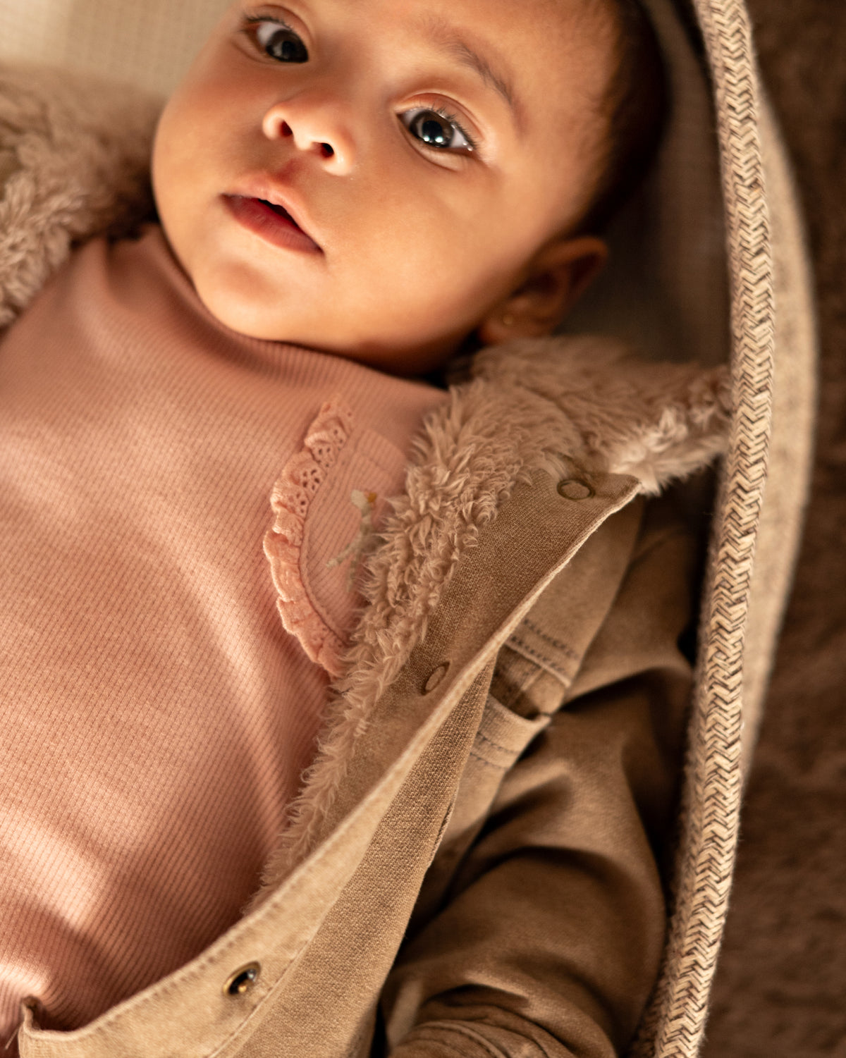 Bess Jas | Babyjasje | Coffee Brown | Flower
