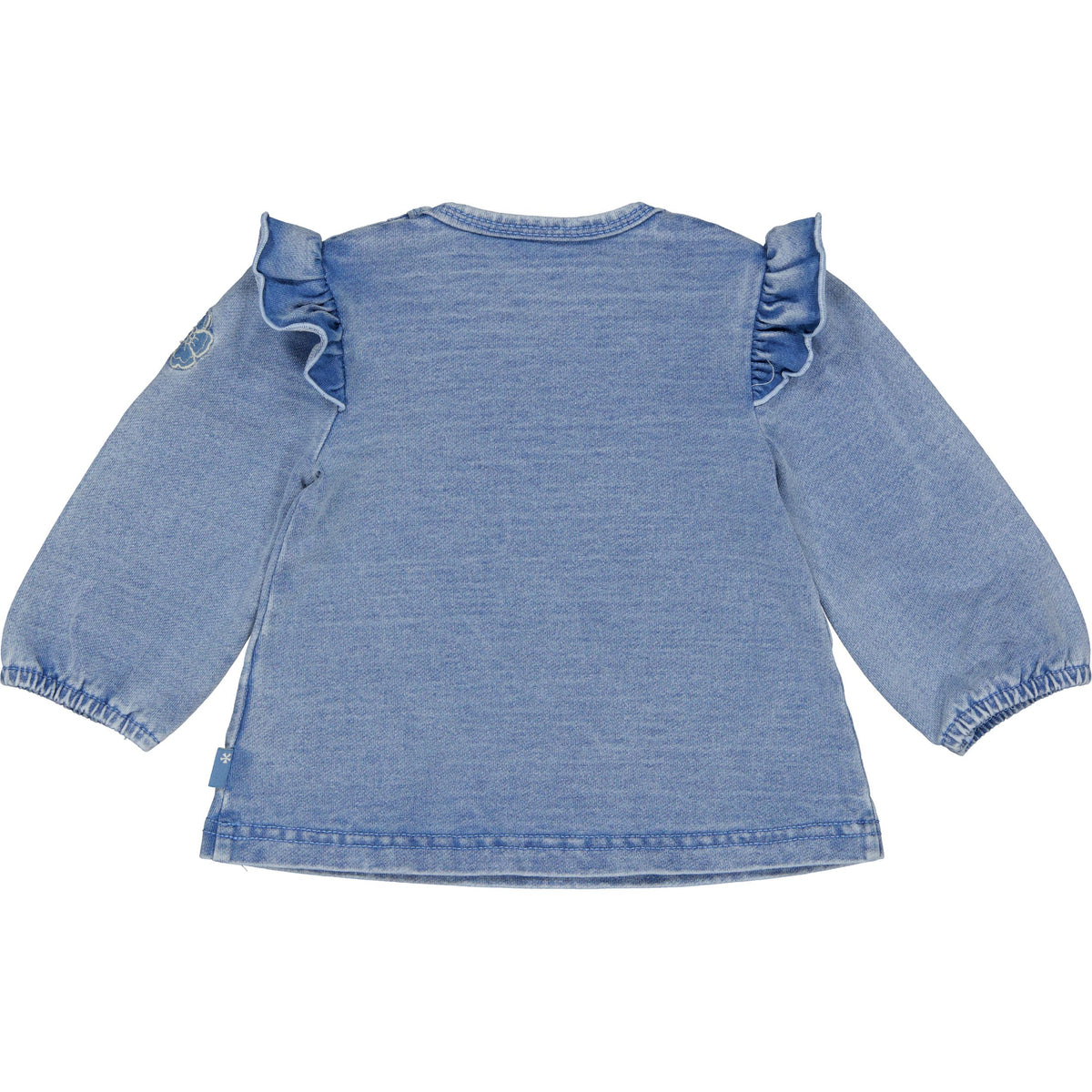 Bess Shirt met Ruches | Lange Mouw | Spijkerstof | Blue Denim
