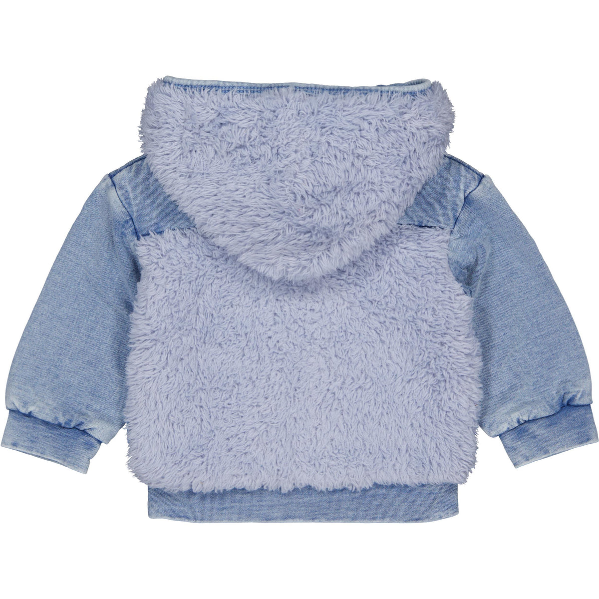 Bess Jas | Spijkerstof | Babyjasje | Teddy | Jeans Blue | Flower