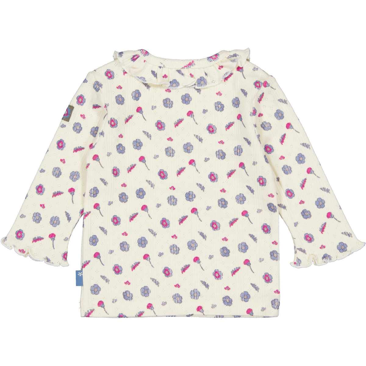 Bess T-Shirt | Lange Mouw | Pink Flower | Bloemenmotief