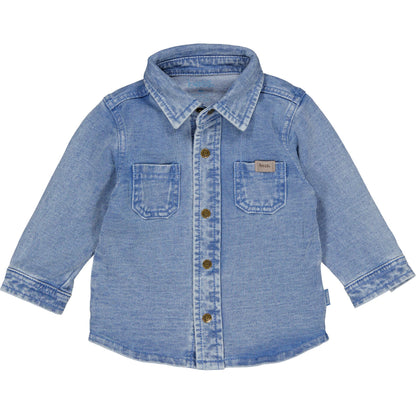 Bess Blouse | Lange Mouw | Blue Denim
