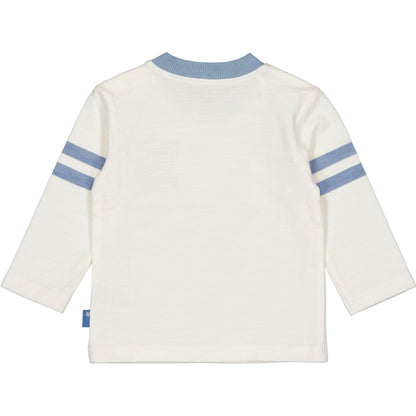 Bess T-Shirt | Lange Mouw | Off White | Streep & Print