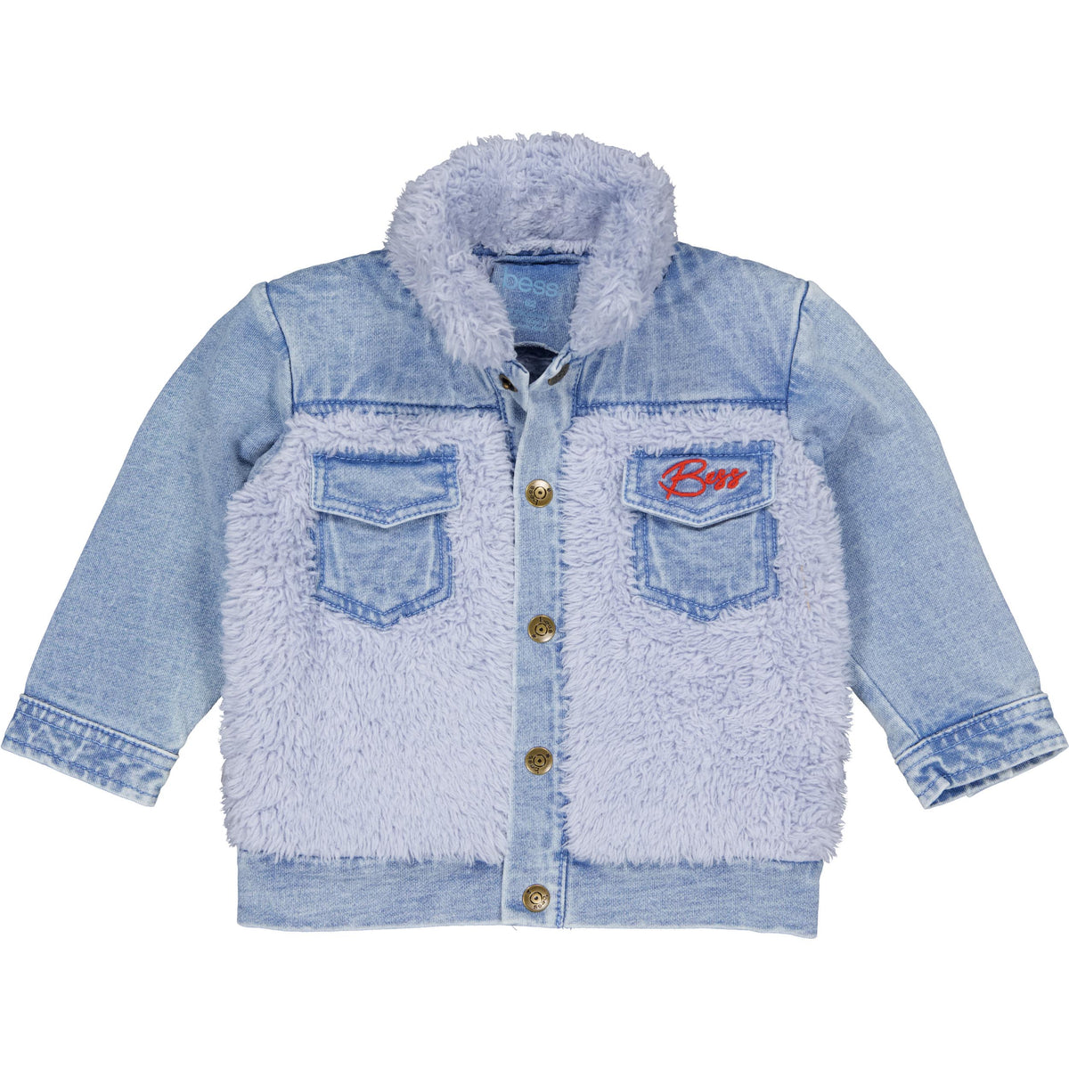 Bess Jas | Spijkerstof | Babyjasje | Teddy | Jeans Blue