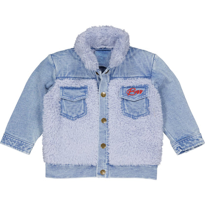 Bess Jas | Spijkerstof | Babyjasje | Teddy | Jeans Blue