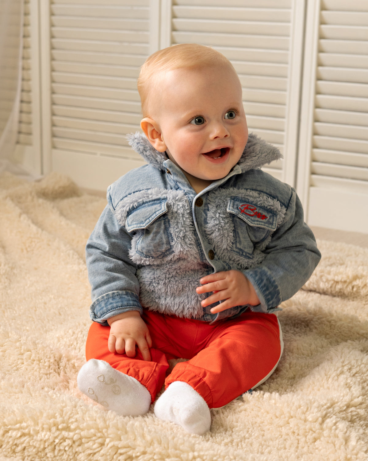 Bess Jas | Spijkerstof | Babyjasje | Teddy | Jeans Blue