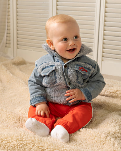 Bess Jas | Spijkerstof | Babyjasje | Teddy | Jeans Blue